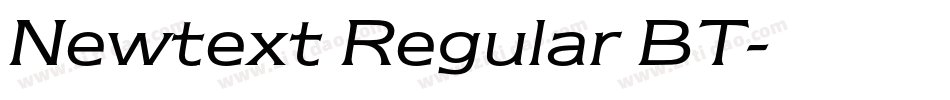 Newtext Regular BT字体转换